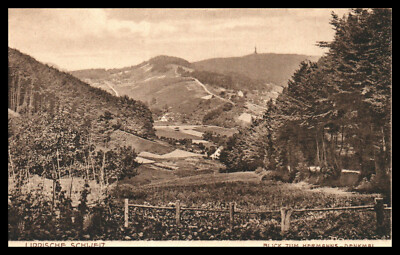 Postcard, Lippische Switzerland, view to the Hermanns monument, 5026-1085