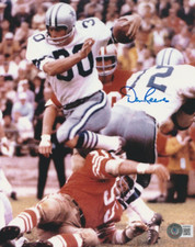 Dan Reeves Autographed 8x10 Dallas Cowboys Deceased Beckett E793