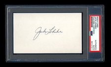 JACK LUCKY LOHRKE SIGNED MINT INDEX CARD PSA/DNA AUTOGRAPHED WWII VETERAN D-DAY
