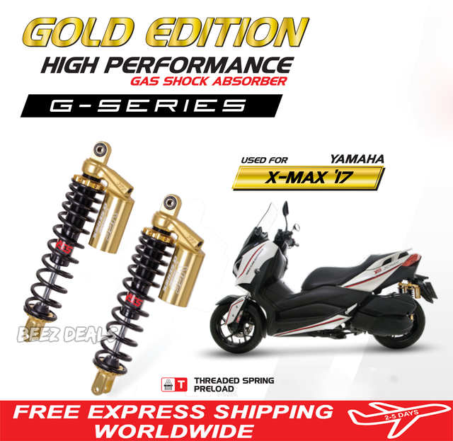 YSS Shock Absorber Adjustable GSeries Gold Edition Black YAMAHA XMAX