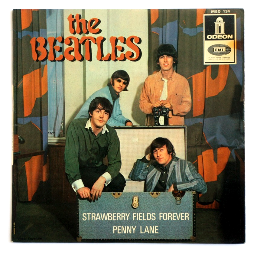 THE BEATLES Strawberry fields forever french BIEM 1967 Odeon MEO