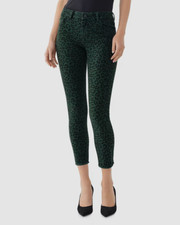  391 DL1961 Women's Green Jeans Crop Mid Rise Skinny Fit Leg Denim Pants Size 29