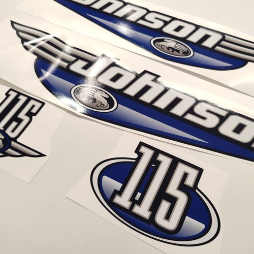 411 Decals Johnson 150 Ocean Pro Outboard Decal Sticker Set - Replacement For 1992-2000 Models (Blue)