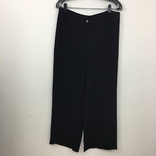 ARMANI COLLEZIONI Womens Black Wide Leg Trousers Pants Size US 12 IT 48