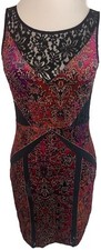 Urban Outfitter Ecote BlacK/Red  Mini Dress Size S- Velvet & Lace Back