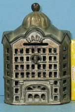 1899/34 DOMED BANK BUILDING MED LG CAST IRON GUARANTEED AUTHENTIC *SALE* CI 798