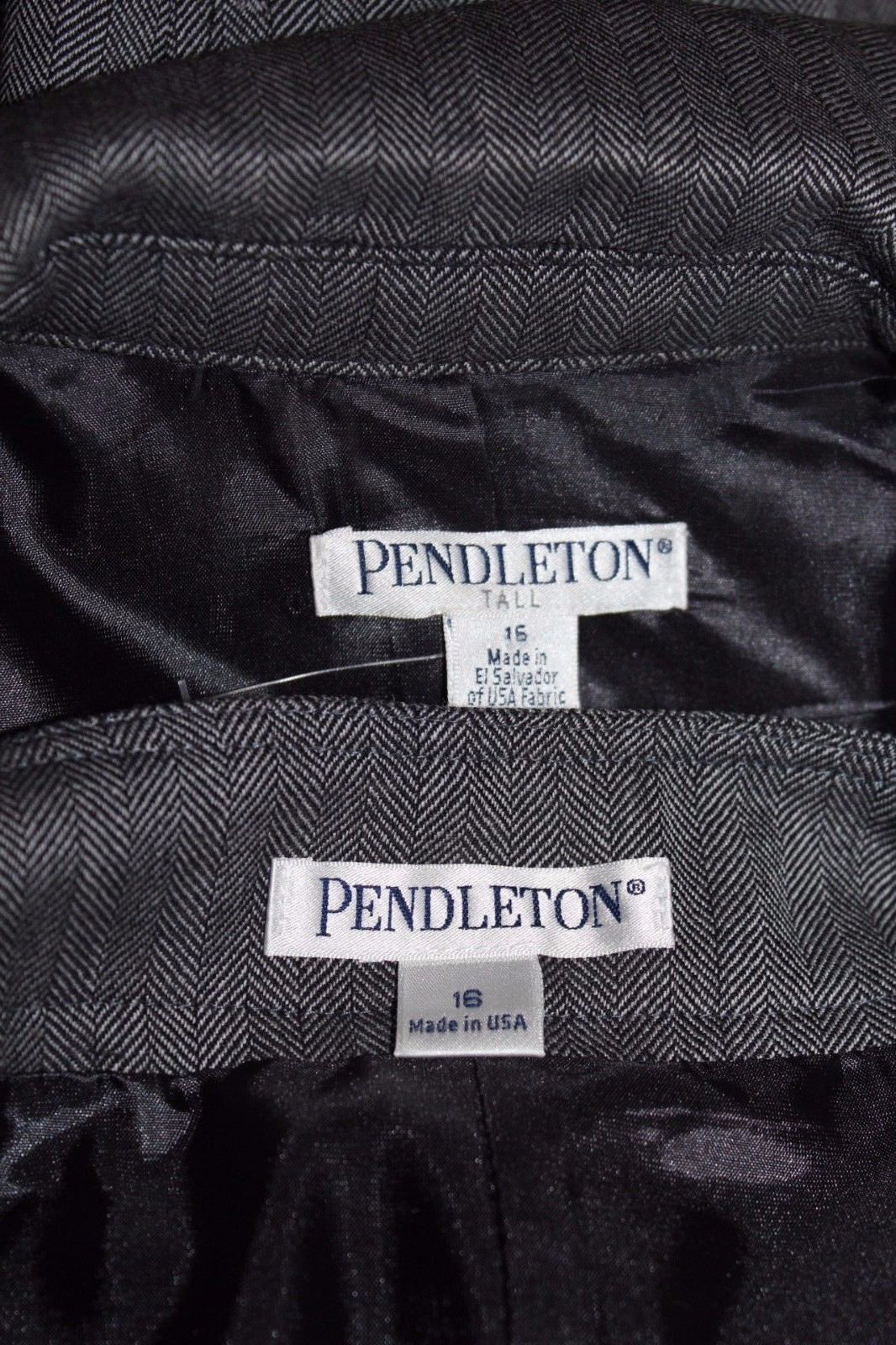 Pendleton Elegant Gray Herringbone Luxury Full Sk… - image 11
