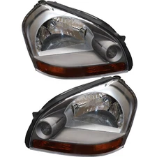 For 2005-2009 Hyundai Tucson Headlights Headlight Assembly 1 Pair Set Headlamp