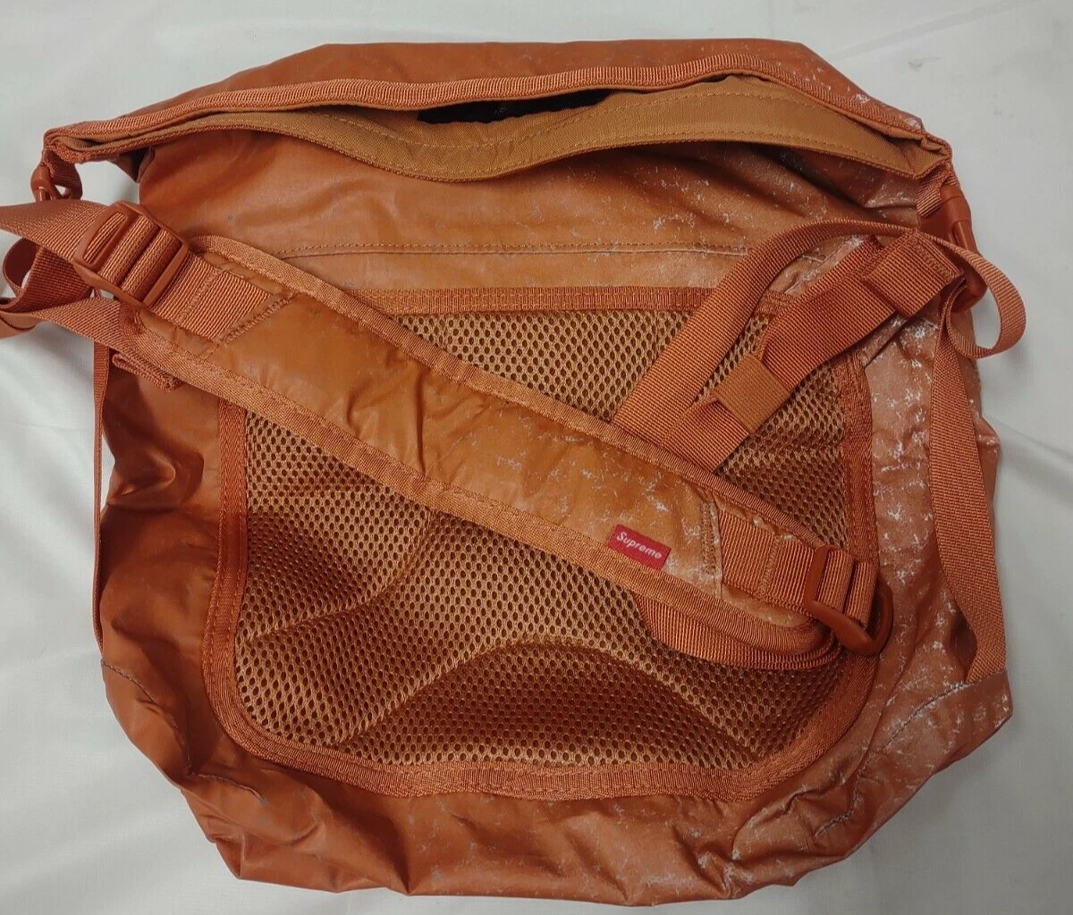 Supreme Shoulder Bag Mens Orange Leather Reflective Speckled Adjustable  Strap