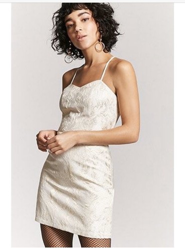 cream spaghetti strap dress