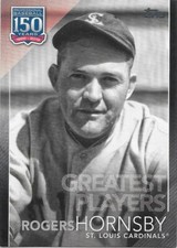 ROGERS HORNSBY 2019 Topps 150 Years of Baseball BLACK /299 #GP-19 - CARDINALS -
