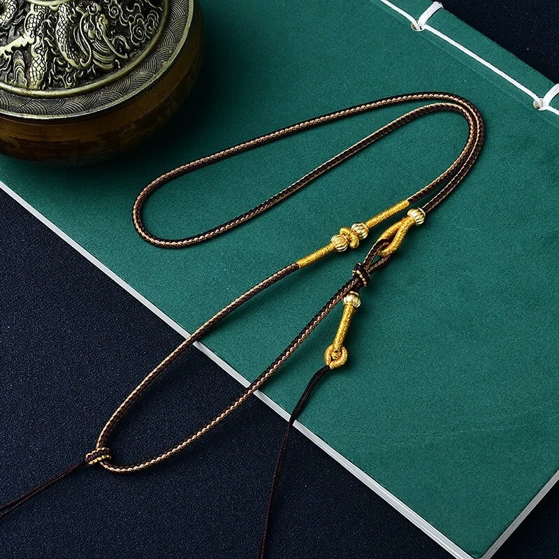 1 pieza tejido a mano collar cuerda trenzada colgante cuerda Foto 2 de 4