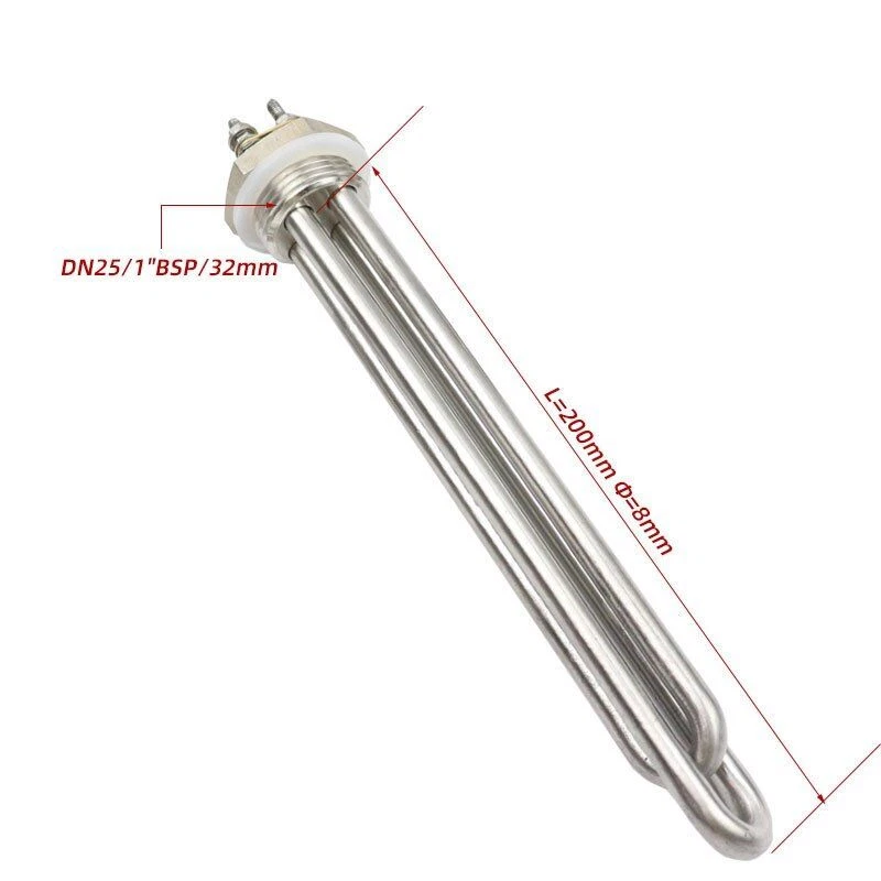 Water Heating Element 12 Volt 300W/400W/600W Stainless Steel Solar Heater  Pipe | eBay