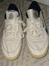 Vintage Reebok Classic White Leather Shoes Mens US 11.5 Comfort Lace
