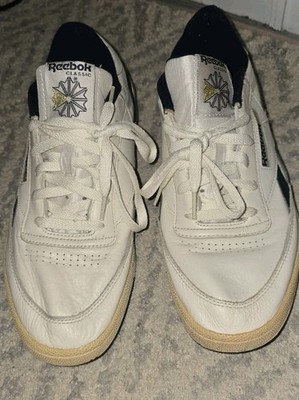 Vintage Reebok Classic White Leather Shoes Mens US 11.5 Comfort Lace