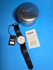 Boccia Titanium Men's Watch 3588 with Black Leather band in original packaging