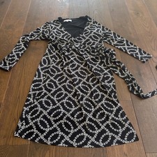 loft Womens M Euc Floral Long Sleeve Wrap Dress Work Party Church