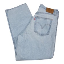 Levis Premium Ribcage Straight Ankle Jeans Womens 29 High Rise Denim Button Fly