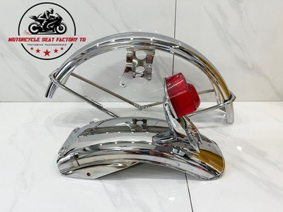 69-70 Honda CB750 Sandguss K0 K1 Chrom Front & Rear Fender, Tail Light Bracket