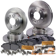 4x BREMSSCHEIBE+BREMSBEL&Auml;GE VORNE+HINTEN F&Uuml;R MERCEDES BENZ SPRINTER 3-T 906