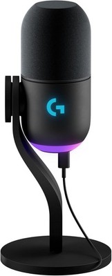 Logitech G Yeti GX Dynamic RGB Gaming Microphone Podcast Mic USB Plug & Play Blk