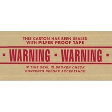 3" x 450' "Warning" Reinforced Water Activated Tape-qty 10 Rolls
