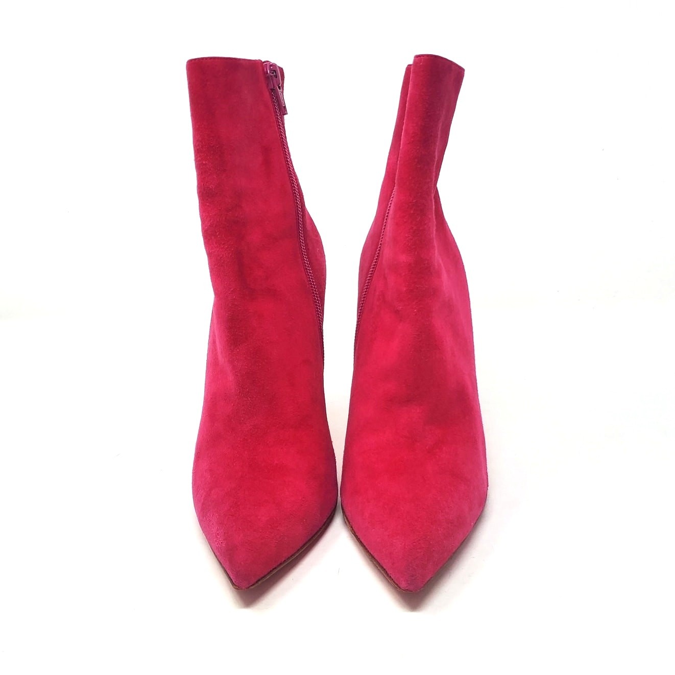 Christian Louboutin So Kate Booty Ankle Heeled Boots Suede 100 Pink Size 38 US 8 image 6