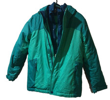 ALL IN MOTION Kids Large 3 in 1 Snow Jacket Hooded Warm Green Blue