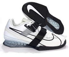 Nike Romaleos 4 White Black Weightlifting Shoes CD3463-101 Mens 13 - 14