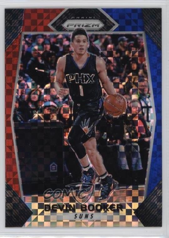 2017-18 Panini Prizm Red White & Blue Prizm Devin Booker #63 1u6