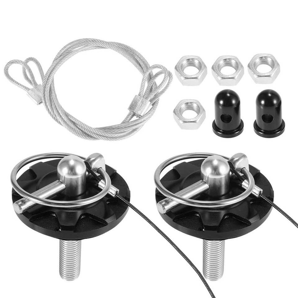 Universal Car Hood Pin Lock Kit CNC Quick Release Racing Style Lock ...