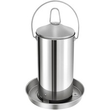 Automatic Chicken Feeder 3KG/6.6lbs, Stainless Steel Poultry Feeder, Heavy Du...