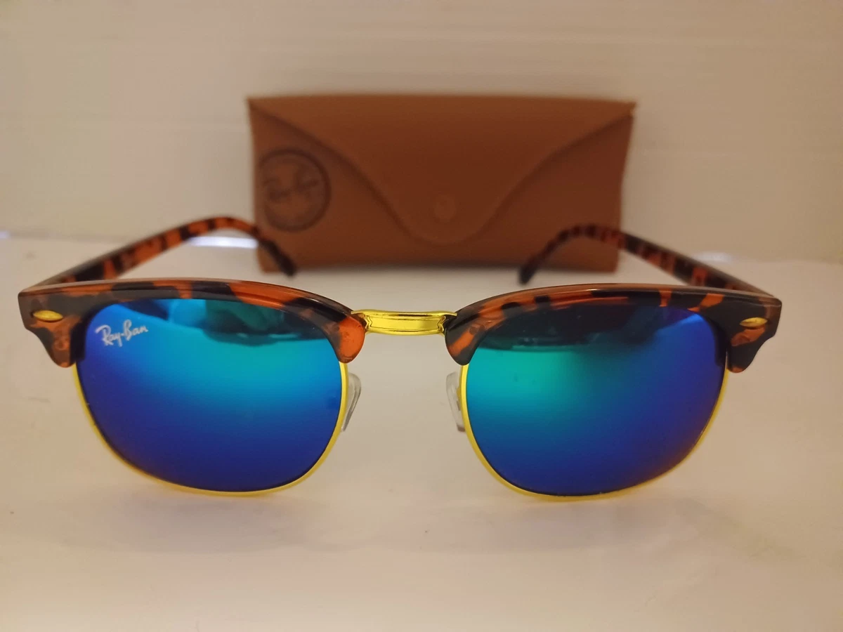Blue tortoise club master RayBans Sunglasses Ray-Ban RB3016 Clubmaster Classic | Free Shipping  main image 3
