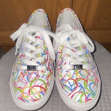 G by GUESS GG Backer Scribbles Quilted Women's Sneakers White Geometric Size 7M