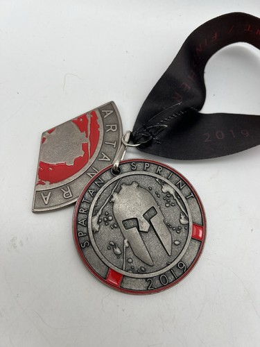 2019 Spartan Race Medal + Trifecta Wedge- Finisher  Red - 第 3/4 張圖片