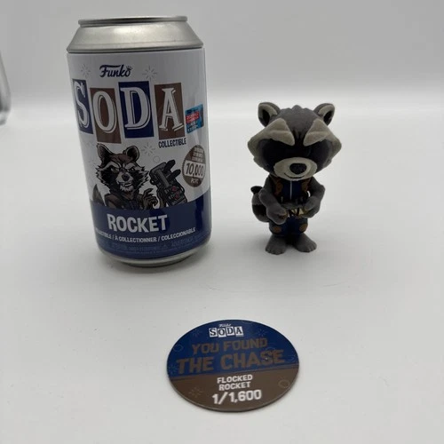 Funko Soda Rocket Raccoon Chase Guardians Of The Galaxy Marvel - Chase Flocked