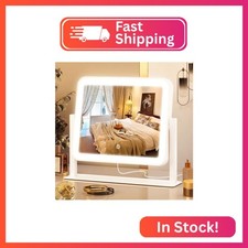12"x 14" Makeup Mirror with Light, Vanity Mirror with Light for Desk