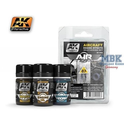 AK Interactive S.L. AK-2000 Aircraft Engine Effects Weathering Set