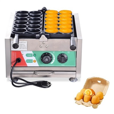 Commercial Bubble Waffle Maker Egg Pancake Baker Machine 1800W Non-Stick