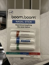boom.boom NASAL STICK, 3 STICK VARIETY PACK, NEW  SEALED, 7 AVAILABLE