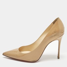 Christian Louboutin Beige Patent Leather Kate Pumps Size 36