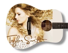 Taylor Swift Fearless Custom Wrapped Full Size Acoustic Guitar TS