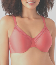 36D New WACOAL 855213 PERFECT PRIMER Pink UW BRA Comfort FULL FIGURE Unpadded