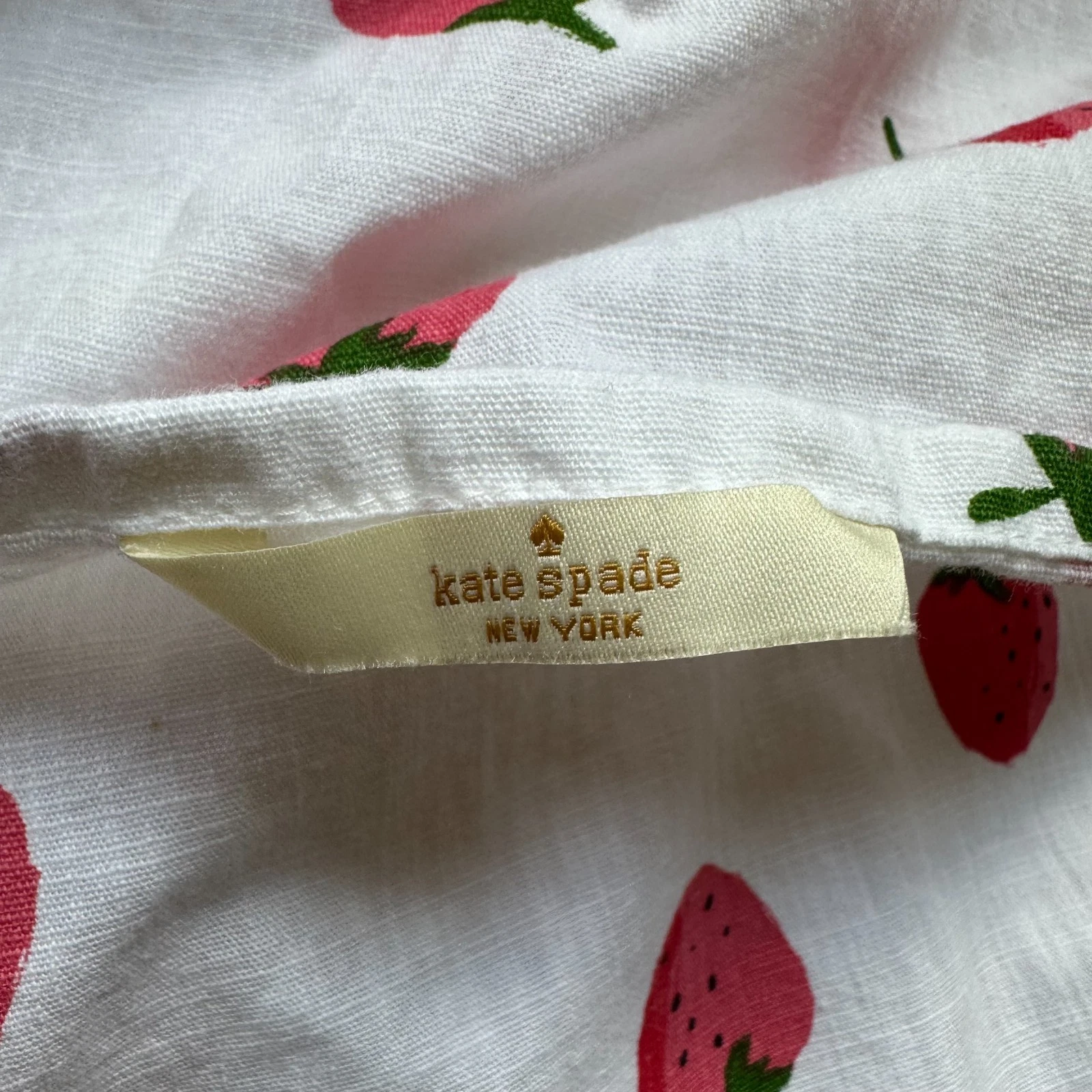 Tovaglia Kate Spade Fragole Tonda Bianca Rossa 70" Fragola Estate Picnic