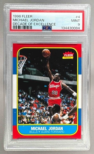 1996 Fleer Decade of Excellence 4 Michael Jordan PSA 9 - 134430084