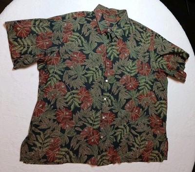 Tori Richard Honolulu Hawaiian Shirt Mens 2XB Big Cotton Lawn Dot Abstract Print
