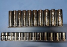 NEW Snap-On Tools / CAT  1/2" Drive Metric Shallow Deep Socket Set 12mm-24mm USA