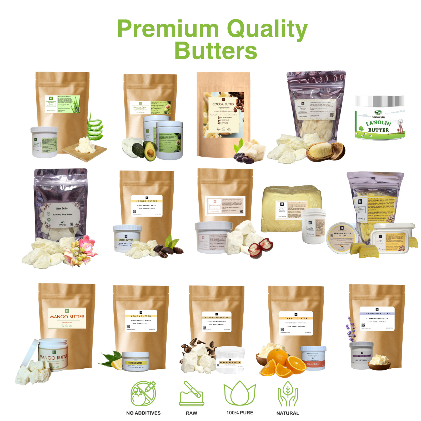100% Pure Raw Natural Cold Pressed Unrefined Skin Face Hair Body