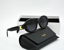 Celine Triomphe CL40194U Black Oval Women's Sunglasses