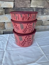 Tupperware AUTUMN HARVEST SERVING BOWLS STOCK N CLIP 28c, 18c & 10c Set